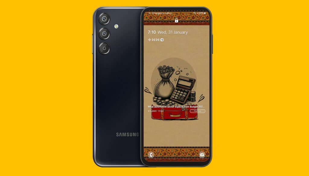 Samsung Galaxy F15 Glance Screen Lock