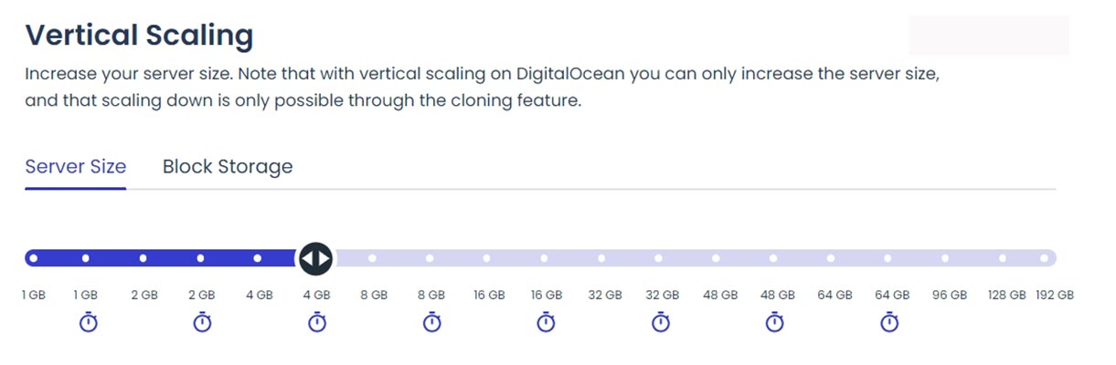 Vertical Scaling Cloudways