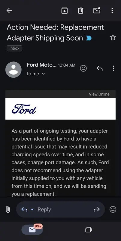 Ford Replacing Some NACS Adapters Over Potential Issue