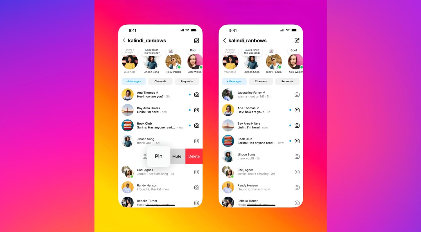 Pin/Unpin Instagram Chats in Android and iPhone Apps