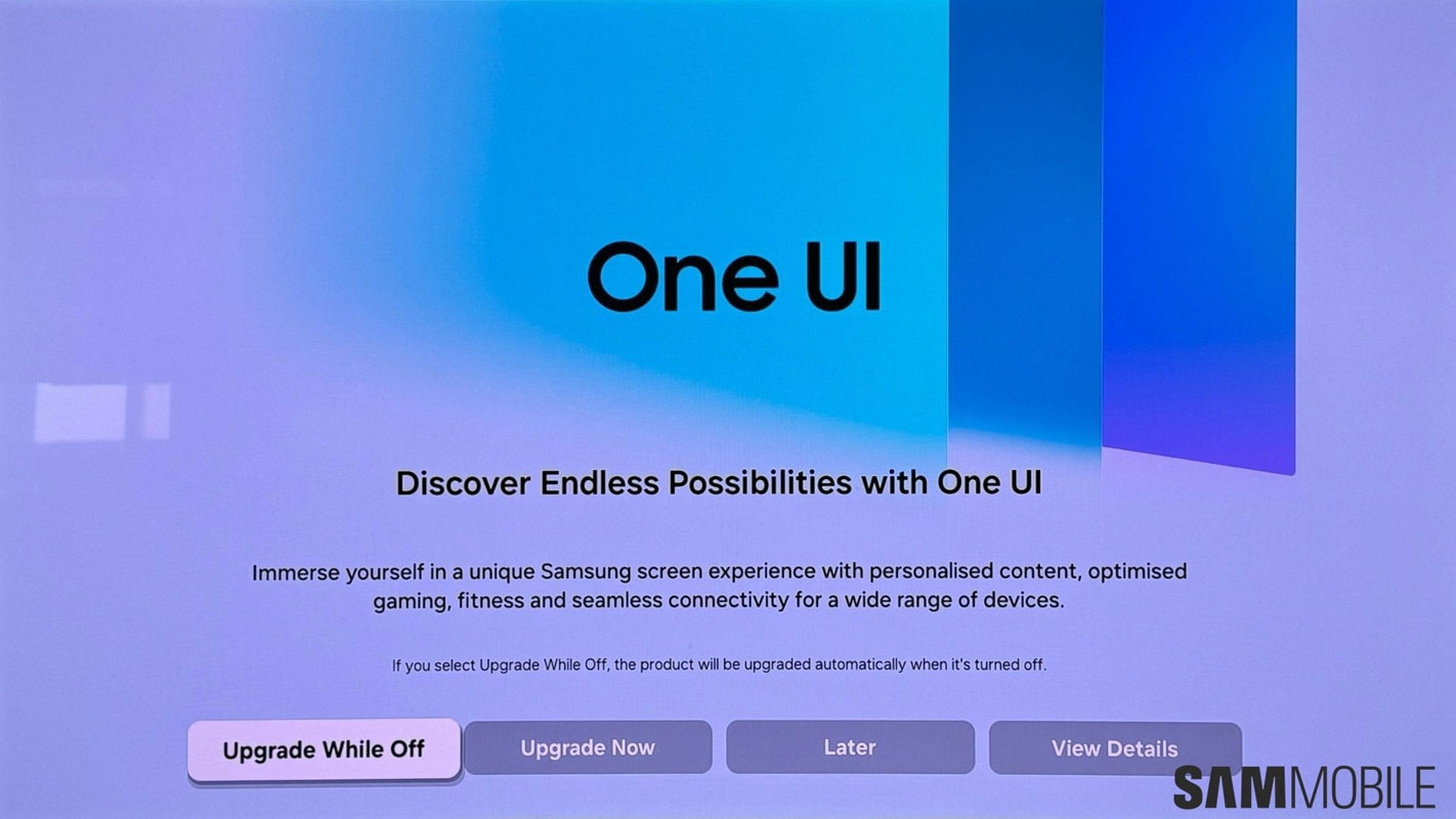 Samsung TV One UI Update Screenshot