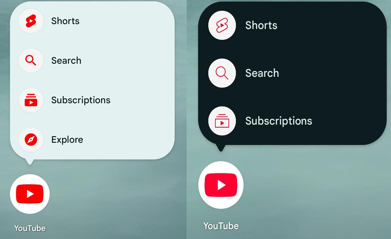 Google Removed YouTube Explort Shortcut on its Android Apps