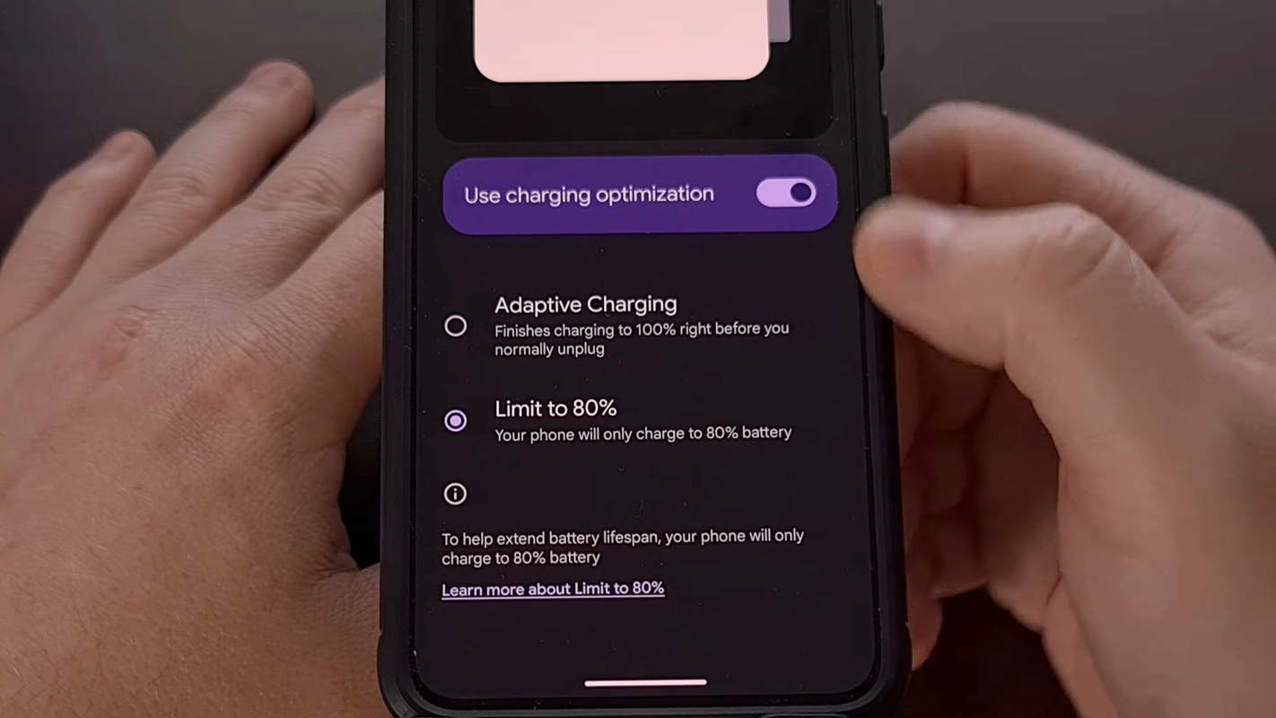 Google Pixel 80% Charge Limit